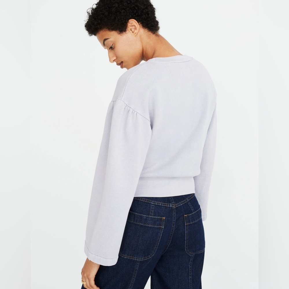 Madewell x Karen Walker Garment-Dyed Sweatshirt‎ in Violet Tint Size XS - Picture 3 of 8